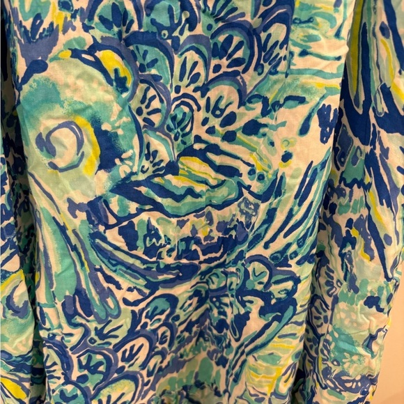 Lilly Pulitzer Alanna Swing Cold Shoulder Dress Blue Crush After Party Size XS - Picture 7 of 12